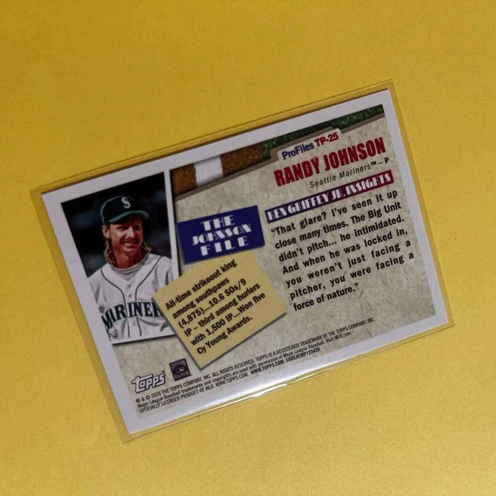 2026 Topps Series Ken Griffey Jr. Profiles Randy Johnson Seattle‎ Mariners TP-25